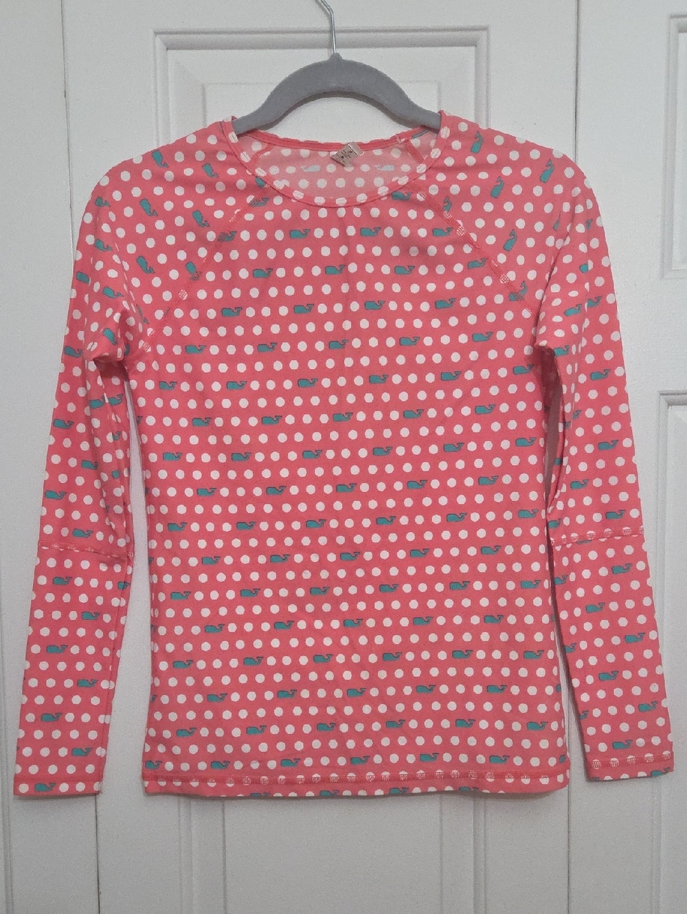 Vineyard Vines Polka Dot Rash Guard Long Sleeve Base Layer/ Small